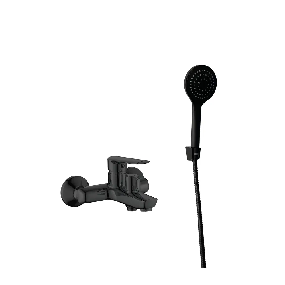 Фото 2 Смеситель для ванны Esko Lagos black LG 54B однорычажный с душевой лейкой цвет черный Фото 2 Смеситель для ванны Esko Lagos black LG 54B однорычажный с душевой лейкой цвет черный