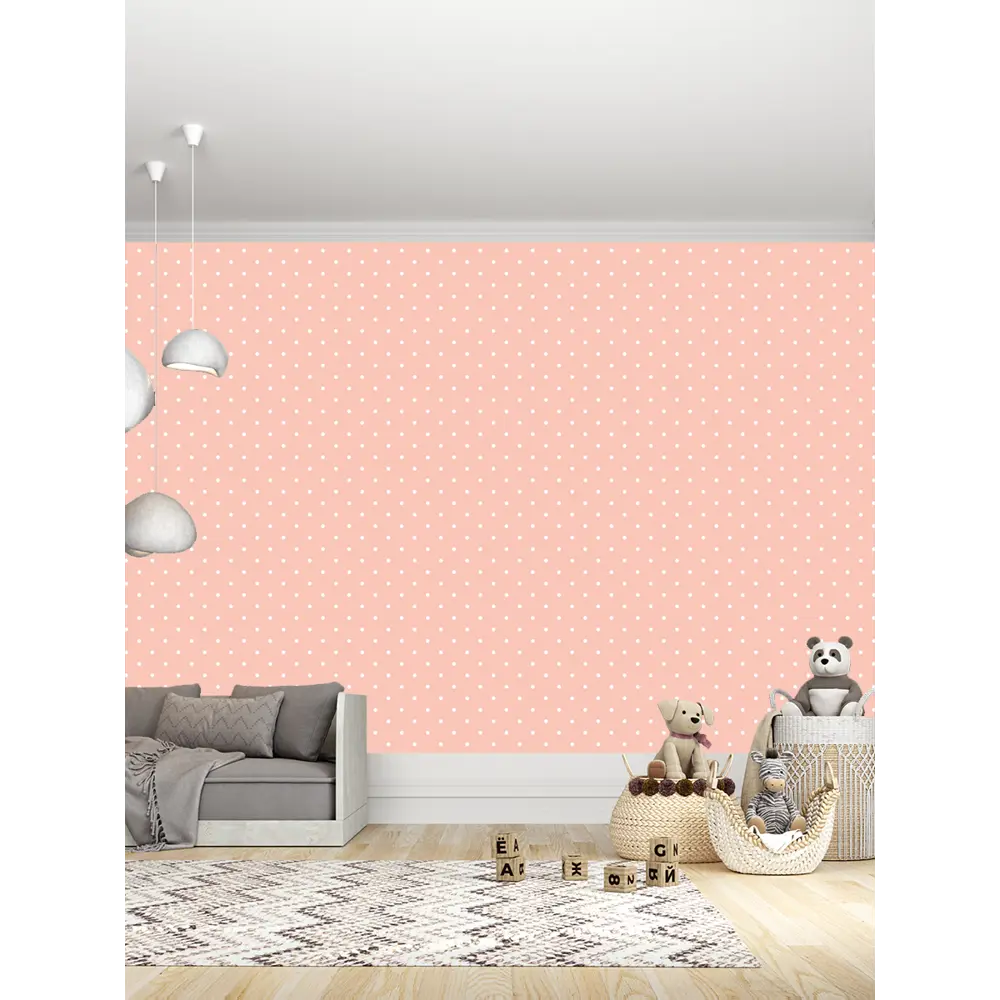 Фото 2 Фотообои флизелиновые Homepick polka_dots_pink 100x270 см Фото 2 Фотообои флизелиновые Homepick polka_dots_pink 100x270 см