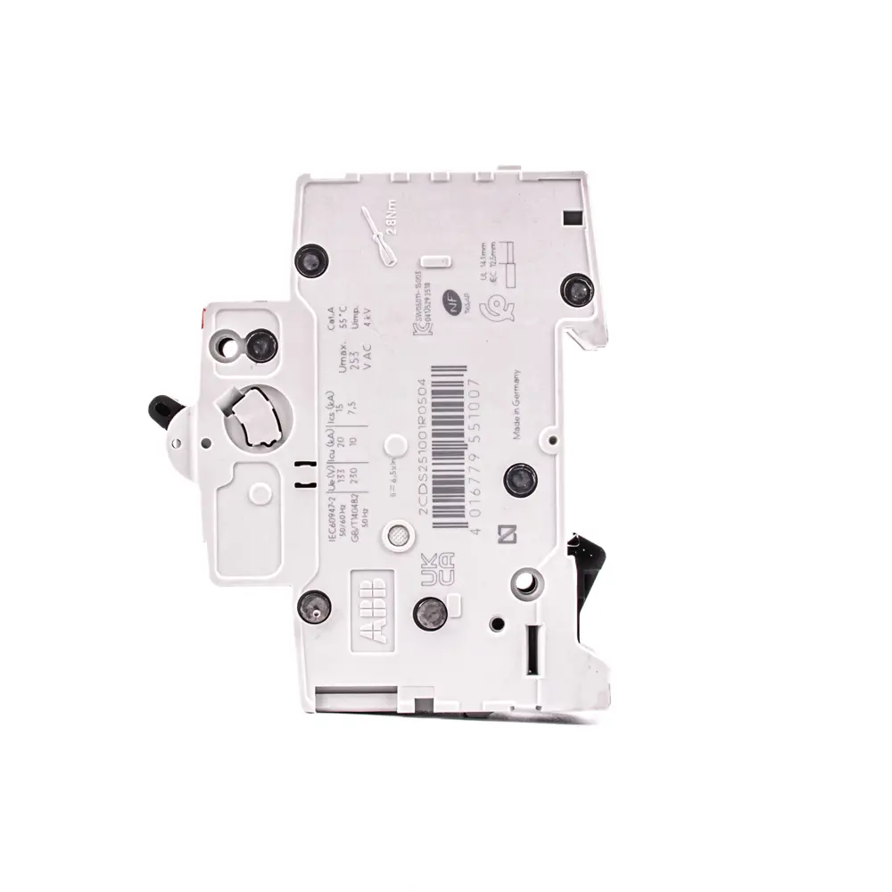 Фото 4 Автоматический выключатель ABB S200 1P C50 А 6 кА 2CDS251001R0504 Фото 4 Автоматический выключатель ABB S200 1P C50 А 6 кА 2CDS251001R0504