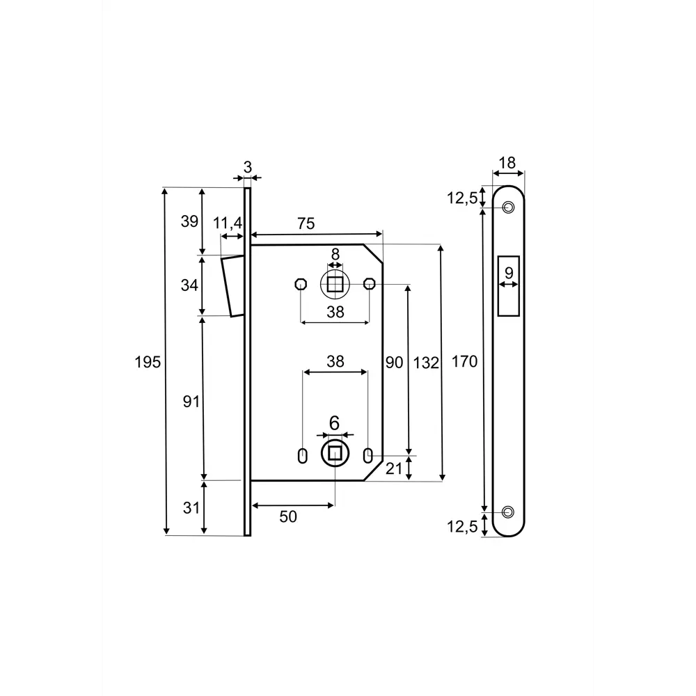 Фото 7 Ручка дверная Abriss R21.027 MBP в комплекте с межкомнатным механизмом WC 530 B-S MAGNET MBP цвет Черный Матовый Фото 7 Ручка дверная Abriss R21.027 MBP в комплекте с межкомнатным механизмом WC 530 B-S MAGNET MBP цвет Черный Матовый