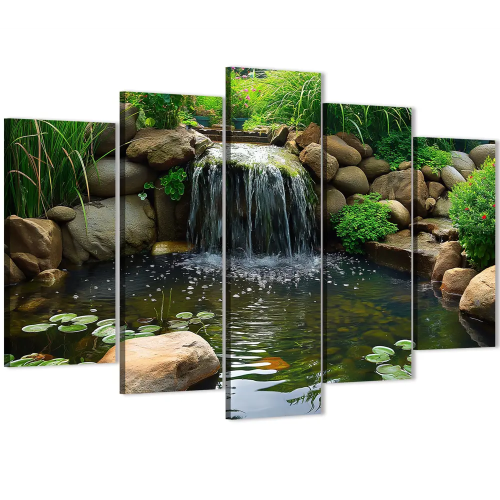 Фото Картина модульная на стену ДоброДаров Маленький водопад 140x80 см MD0840 Фото Картина модульная на стену ДоброДаров Маленький водопад 140x80 см MD0840