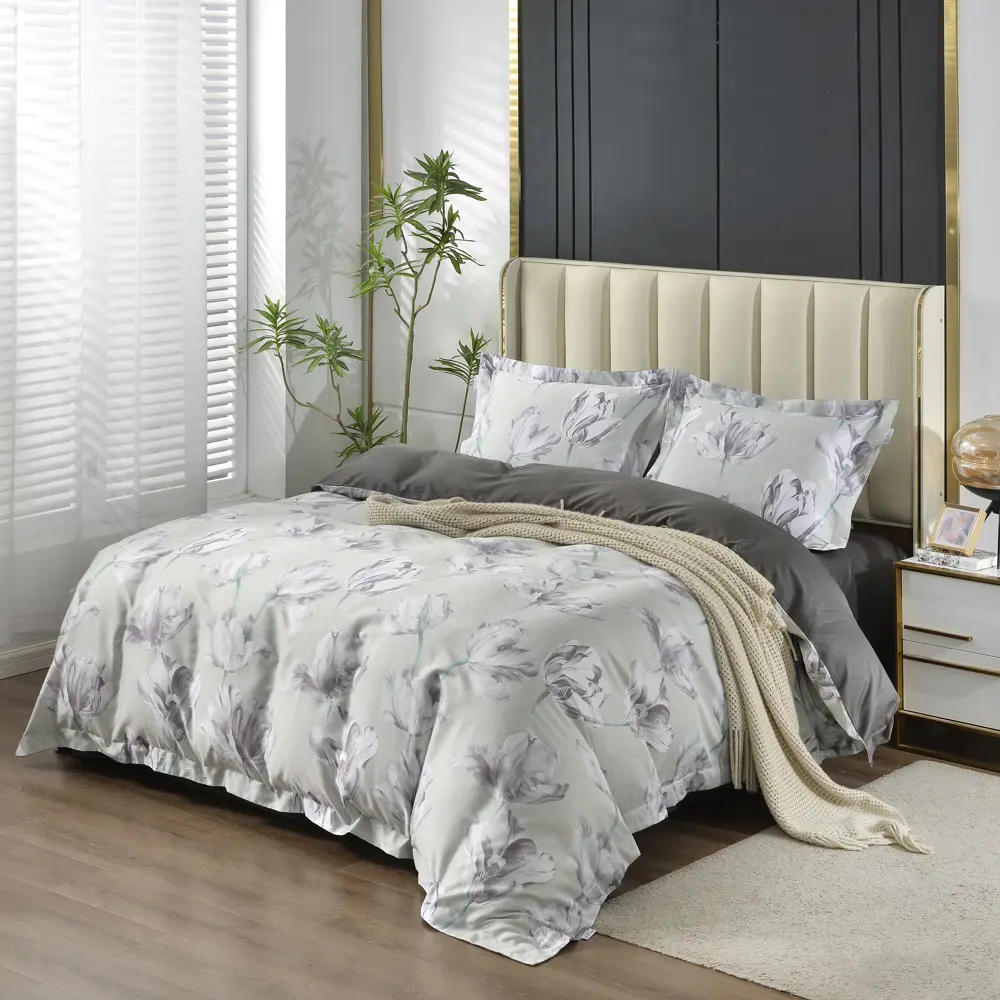 Фото 4 Комплект постельного белья The eleventh kingdom Egyptian Cotton сатин евро наволочки 50 x 70- 2 шт цвет серебристо-черный Фото 4 Комплект постельного белья The eleventh kingdom Egyptian Cotton сатин евро наволочки 50 x 70- 2 шт цвет серебристо-черный
