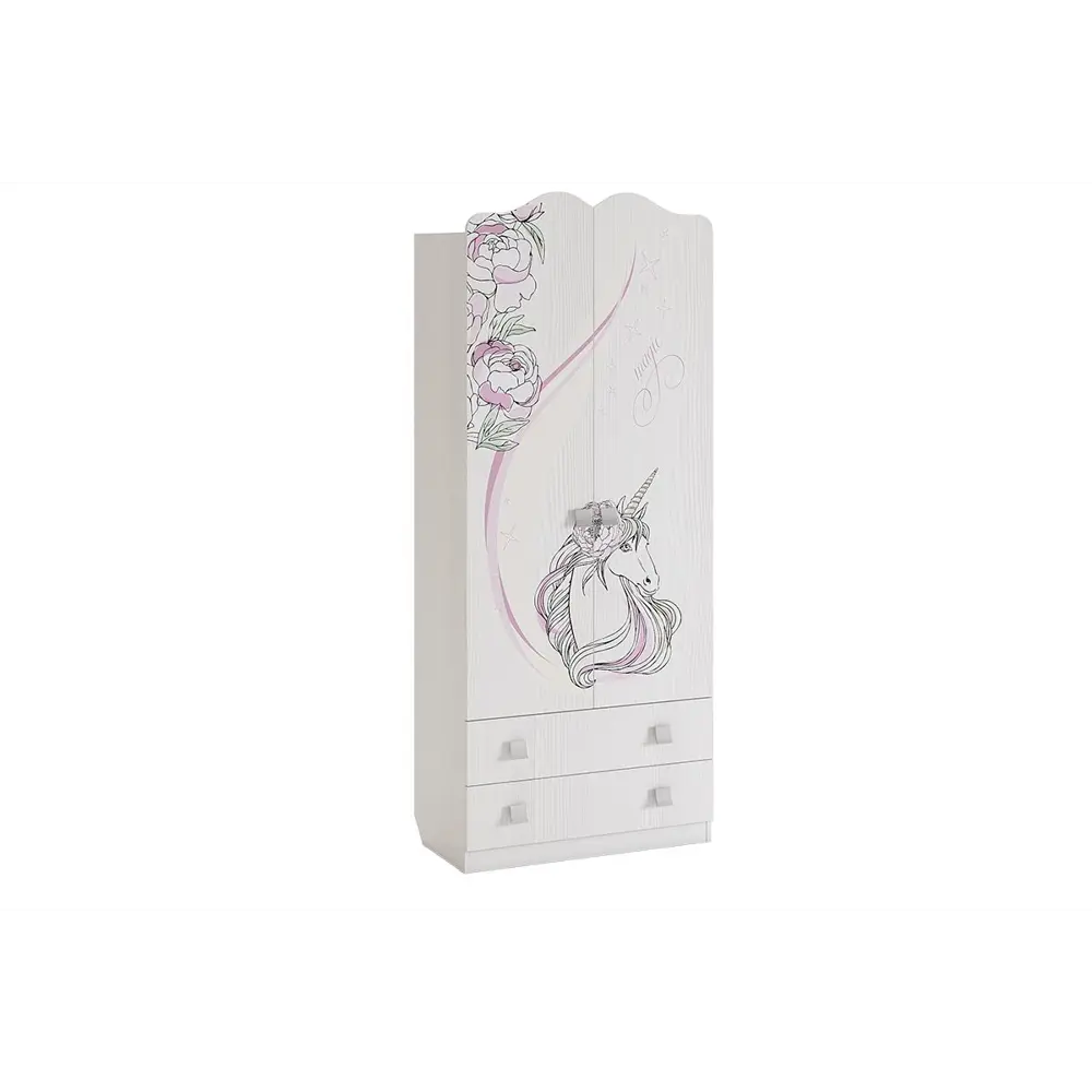 Фото Шкаф распашной Mebelson Фэнтези 80x191x42 см ЛДСП цвет белый рамух