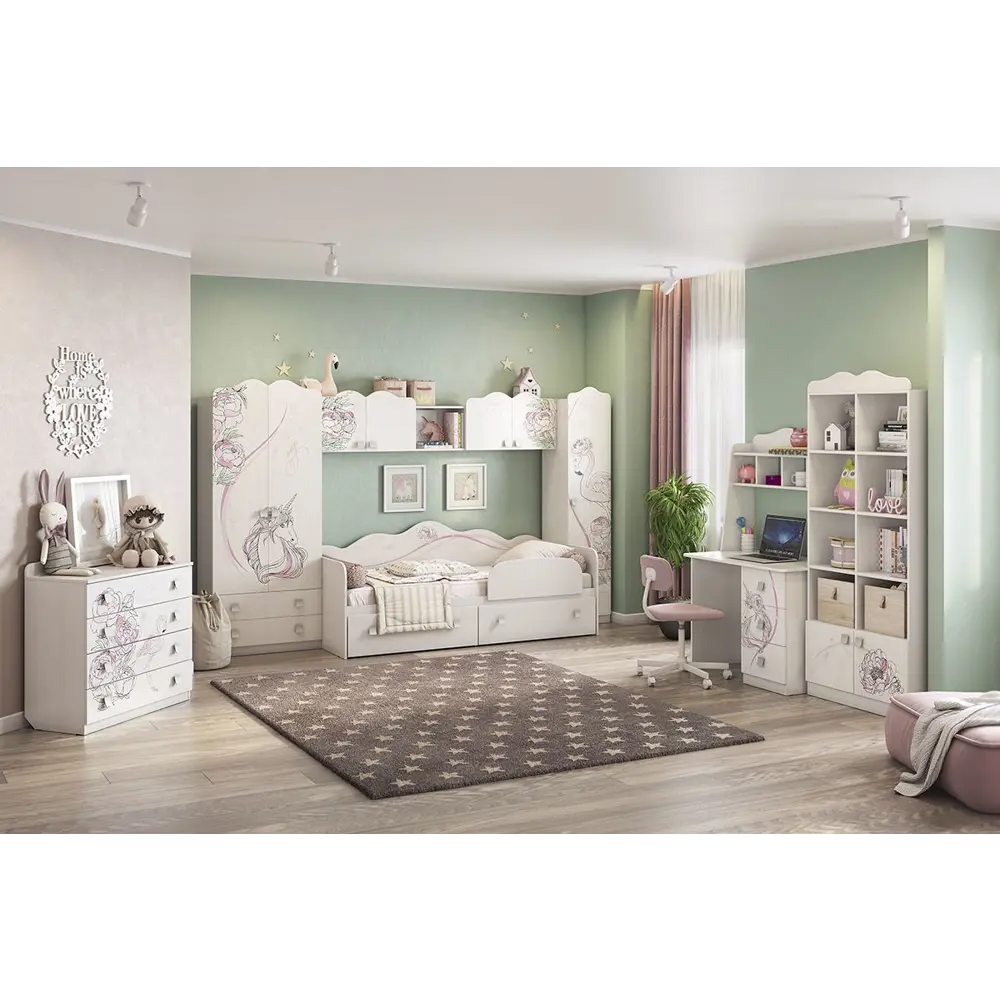 Фото 3 Шкаф распашной Mebelson Фэнтези 80x191x42 см ЛДСП цвет белый рамух