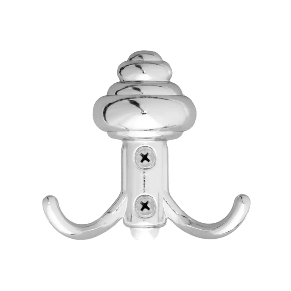 Фото Крючки мебельные Тундра tkd028 двухрожковый хром 8 шт Фото Крючки мебельные Тундра tkd028 двухрожковый хром 8 шт