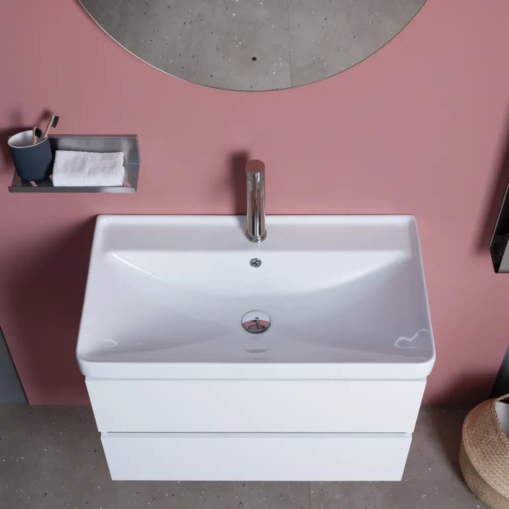 Фото 8 Тумба под раковину напольная Logan 00338708 79.4см цвет белый, с раковиной Фото 8 Тумба под раковину напольная Logan 00338708 79.4см цвет белый, с раковиной