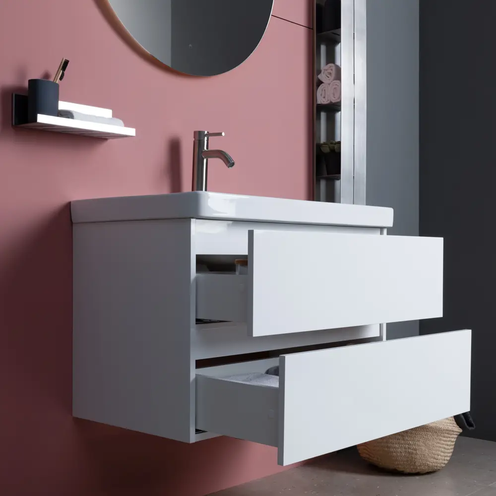 Фото 7 Тумба под раковину напольная Logan 00338708 79.4см цвет белый, с раковиной Фото 7 Тумба под раковину напольная Logan 00338708 79.4см цвет белый, с раковиной