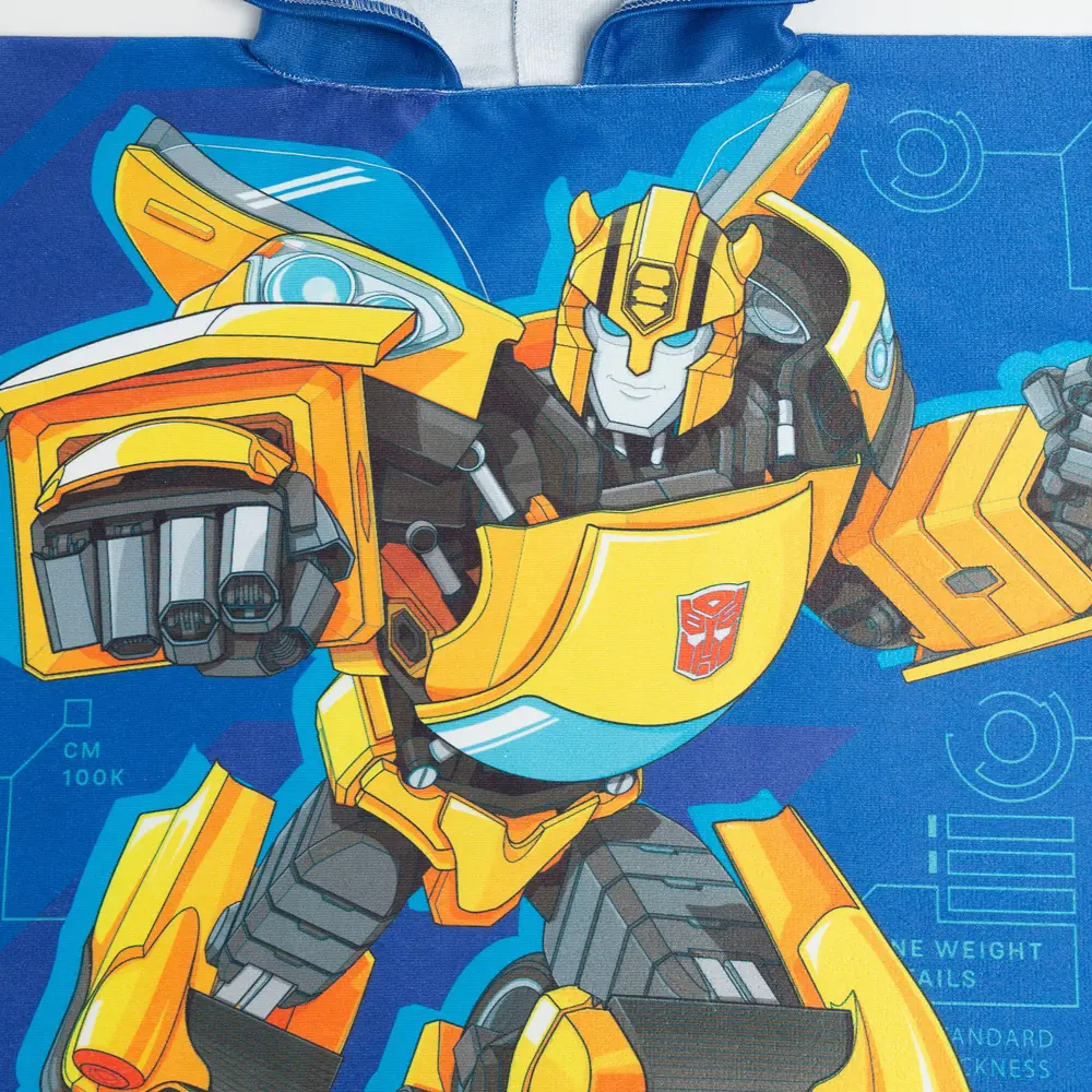 Фото 4 Полотенце-пончо детское махровое Hasbro Bumblebee Transformers 60x120 см хлопок и полиэстер Фото 4 Полотенце-пончо детское махровое Hasbro Bumblebee Transformers 60x120 см хлопок и полиэстер