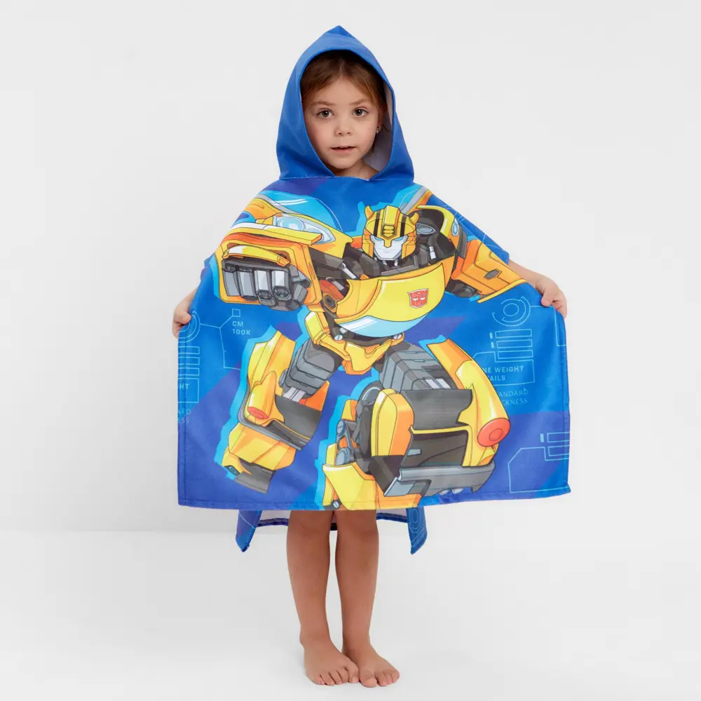 Фото 7 Полотенце-пончо детское махровое Hasbro Bumblebee Transformers 60x120 см хлопок и полиэстер Фото 7 Полотенце-пончо детское махровое Hasbro Bumblebee Transformers 60x120 см хлопок и полиэстер