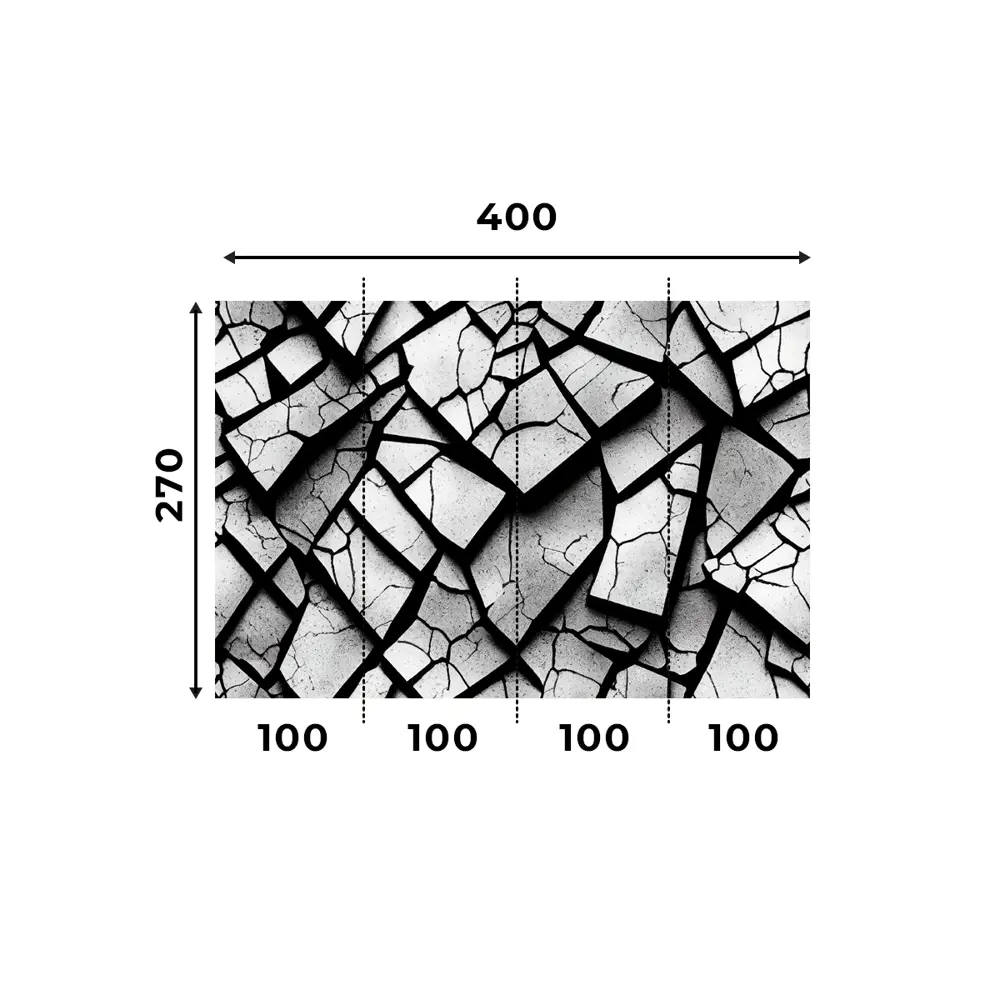 Фото 3 Фотообои флизелиновые Homepick cracks 100x270 см Фото 3 Фотообои флизелиновые Homepick cracks 100x270 см