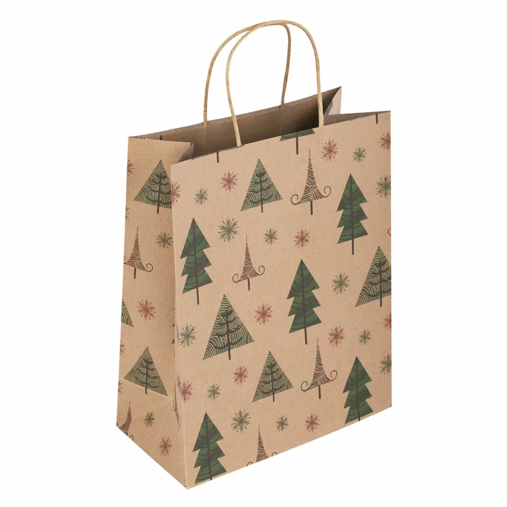 Фото 2 Пакет подарочный Комплект 10 штук новогодний 26x13x32 см Kraft Xmas Tree Золотая Сказка 591959 Фото 2 Пакет подарочный Комплект 10 штук новогодний 26x13x32 см Kraft Xmas Tree Золотая Сказка 591959