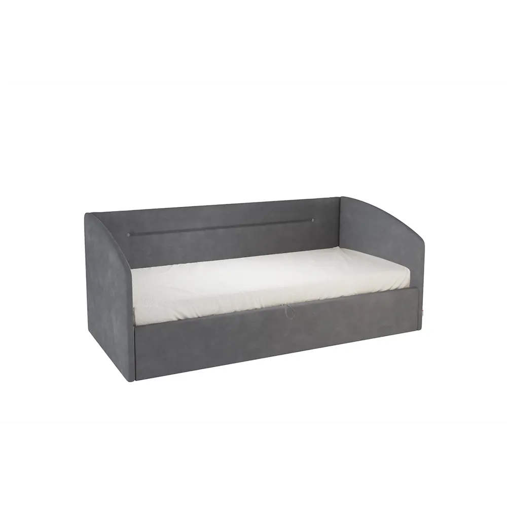 Фото Кровать Mebelson Альба СПБ2 211x78x100 см ЛДСП цвет графит Фото Кровать Mebelson Альба СПБ2 211x78x100 см ЛДСП цвет графит