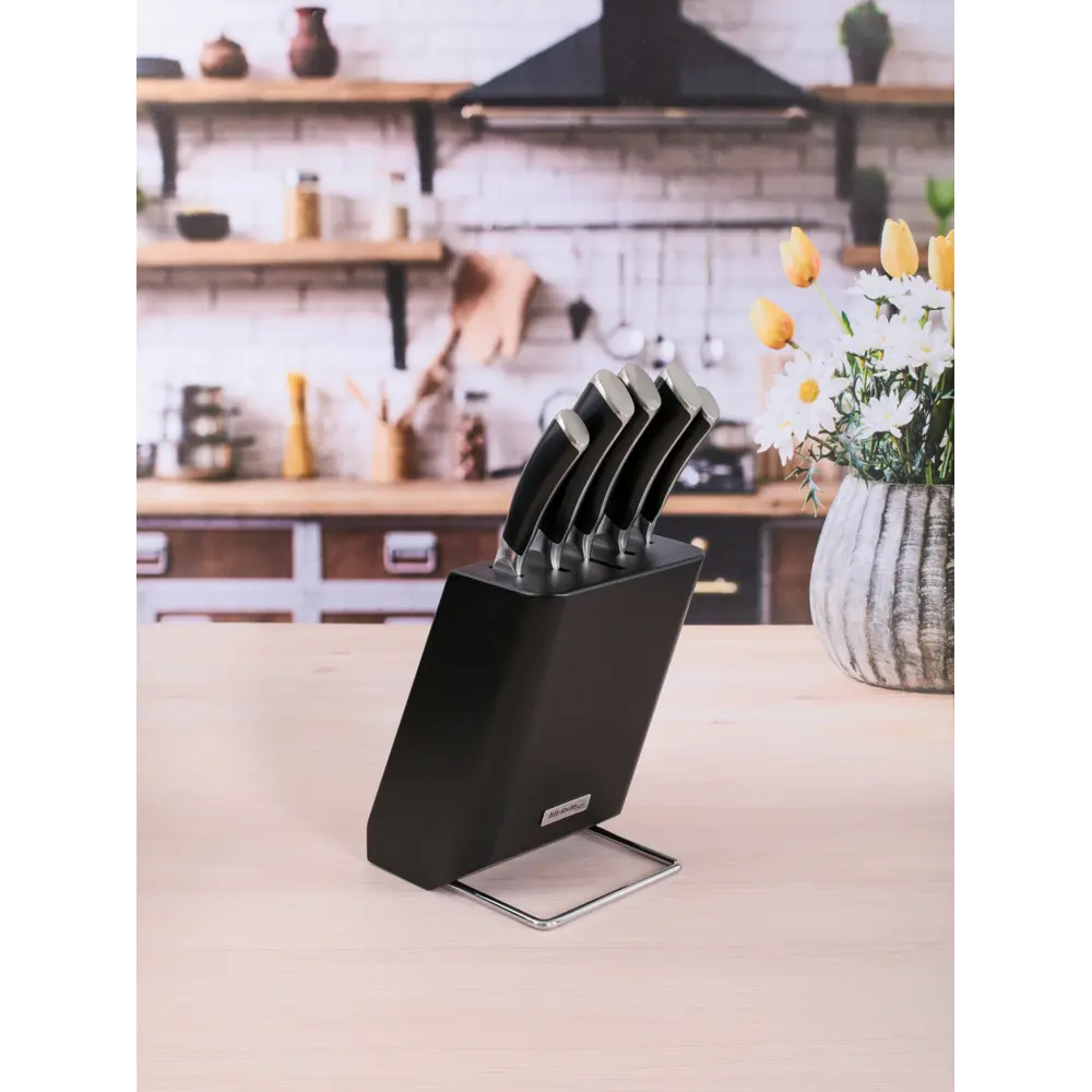 Фото 6 Подставка для ножей Chef`s select Attribute лезвие 20 см цвет черный Фото 6 Подставка для ножей Chef`s select Attribute лезвие 20 см цвет черный