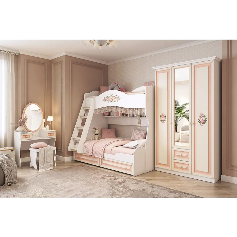 Фото Туалетный столик с зеркалом Mebelson 87x149x40 см цвет белый Фото Туалетный столик с зеркалом Mebelson 87x149x40 см цвет белый