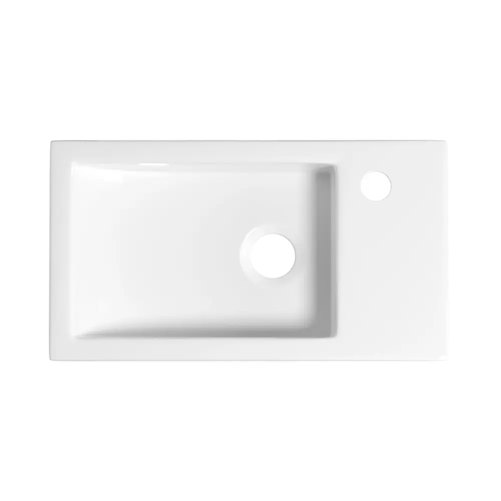 Фото 3 Раковина мини Wellsee WC Area 45см с золото донным клапаном 202011469