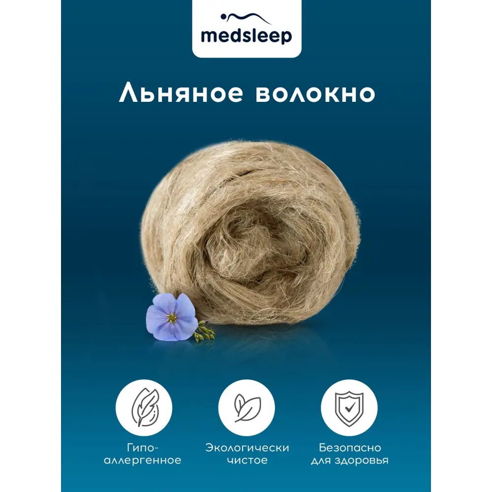 Фото 6 Комплект постельного белья Medsleep Skylor перкаль евро наволочки 70 x 70, 50 x 70- 4 шт цвет синий