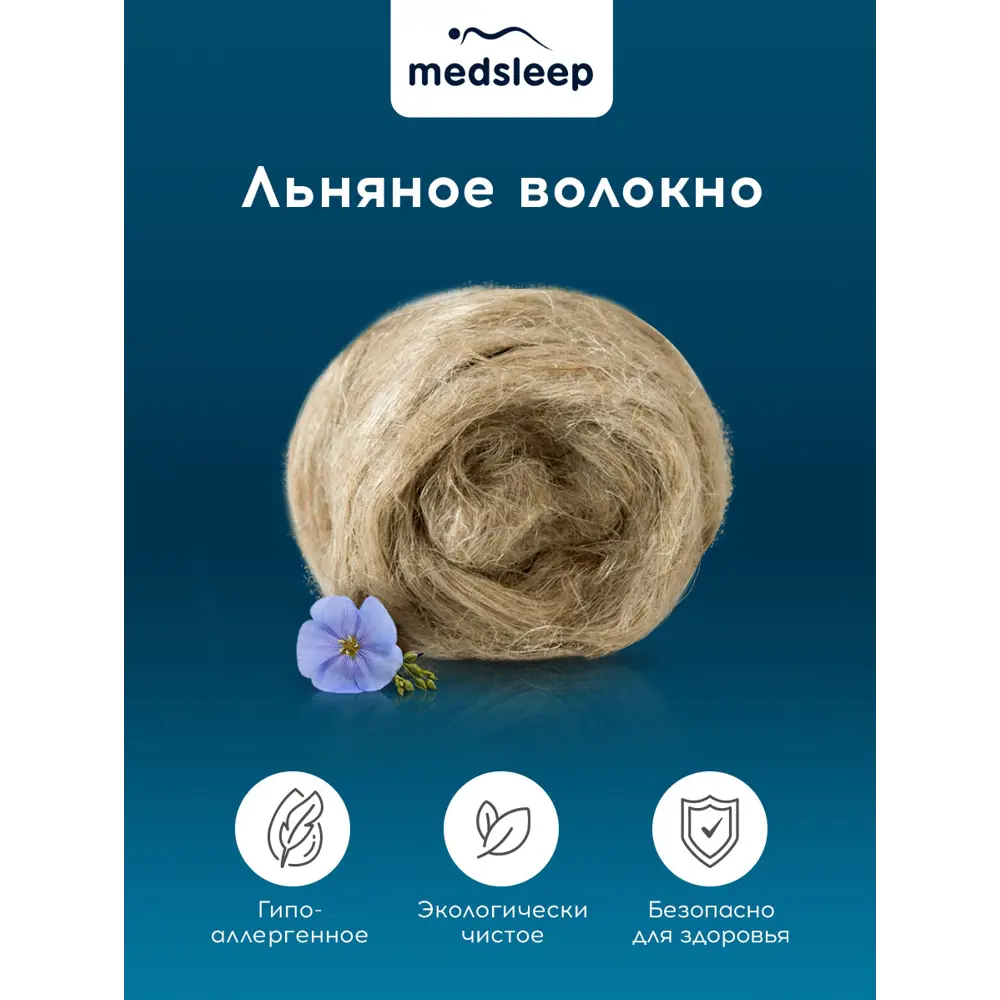 Фото 2 Комплект постельного белья Medsleep Skylor перкаль евро наволочки 70 x 70, 50 x 70- 4 шт цвет синий
