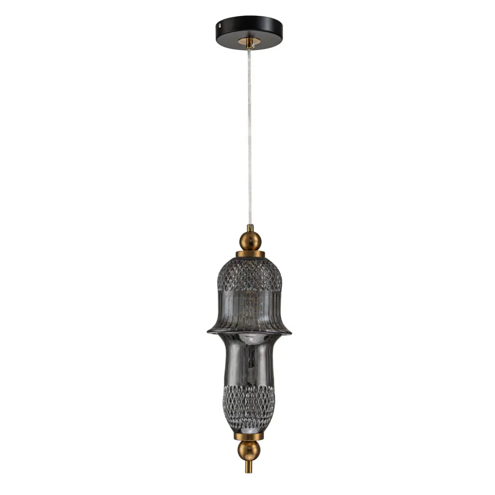 Фото Светильник подвесной светодиодный Belfast Herbison A1953-a-a3-gr-gl 2 м² теплый белый (желтый) свет цвет серый, черный