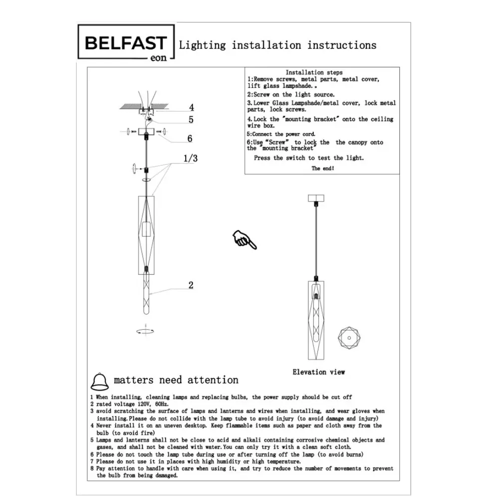 Фото 4 Светильник подвесной Belfast Howard D3312-1-gl-ca 1 лампа 1.57 м² цвет янтарный, латунь Фото 4 Светильник подвесной Belfast Howard D3312-1-gl-ca 1 лампа 1.57 м² цвет янтарный, латунь