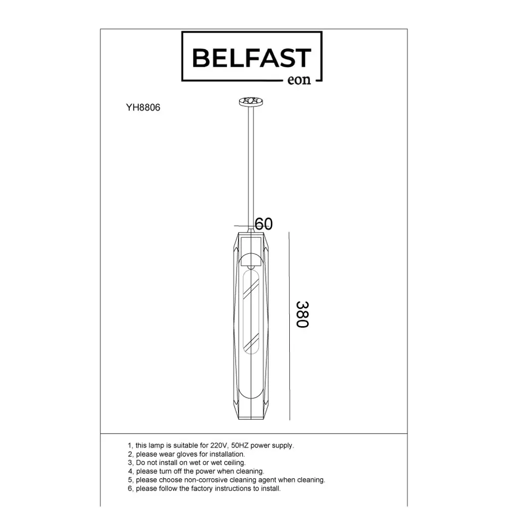 Фото 3 Светильник подвесной Belfast Gibson 6133-1-br-gr 1.57 м² цвет серый, латунь Фото 3 Светильник подвесной Belfast Gibson 6133-1-br-gr 1.57 м² цвет серый, латунь