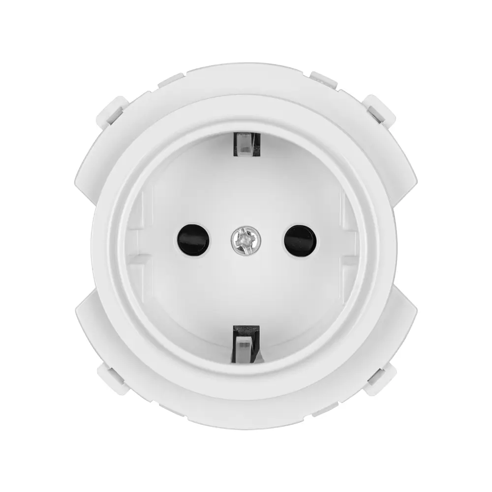 Фото 2 Розетка встраиваемая Tdm electric Байкал SQ1819-0007 с заземлением и шторками цвет белый