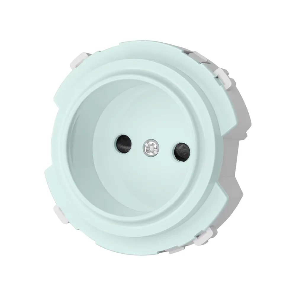 Фото 2 Розетка встраиваемая Tdm electric Байкал SQ1819-0108 со шторками цвет фисташка