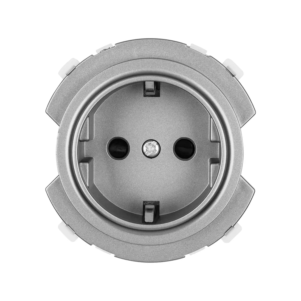 Фото 3 Розетка встраиваемая Tdm electric Байкал SQ1819-0307 с заземлением и шторками цвет платина Фото 3 Розетка встраиваемая Tdm electric Байкал SQ1819-0307 с заземлением и шторками цвет платина