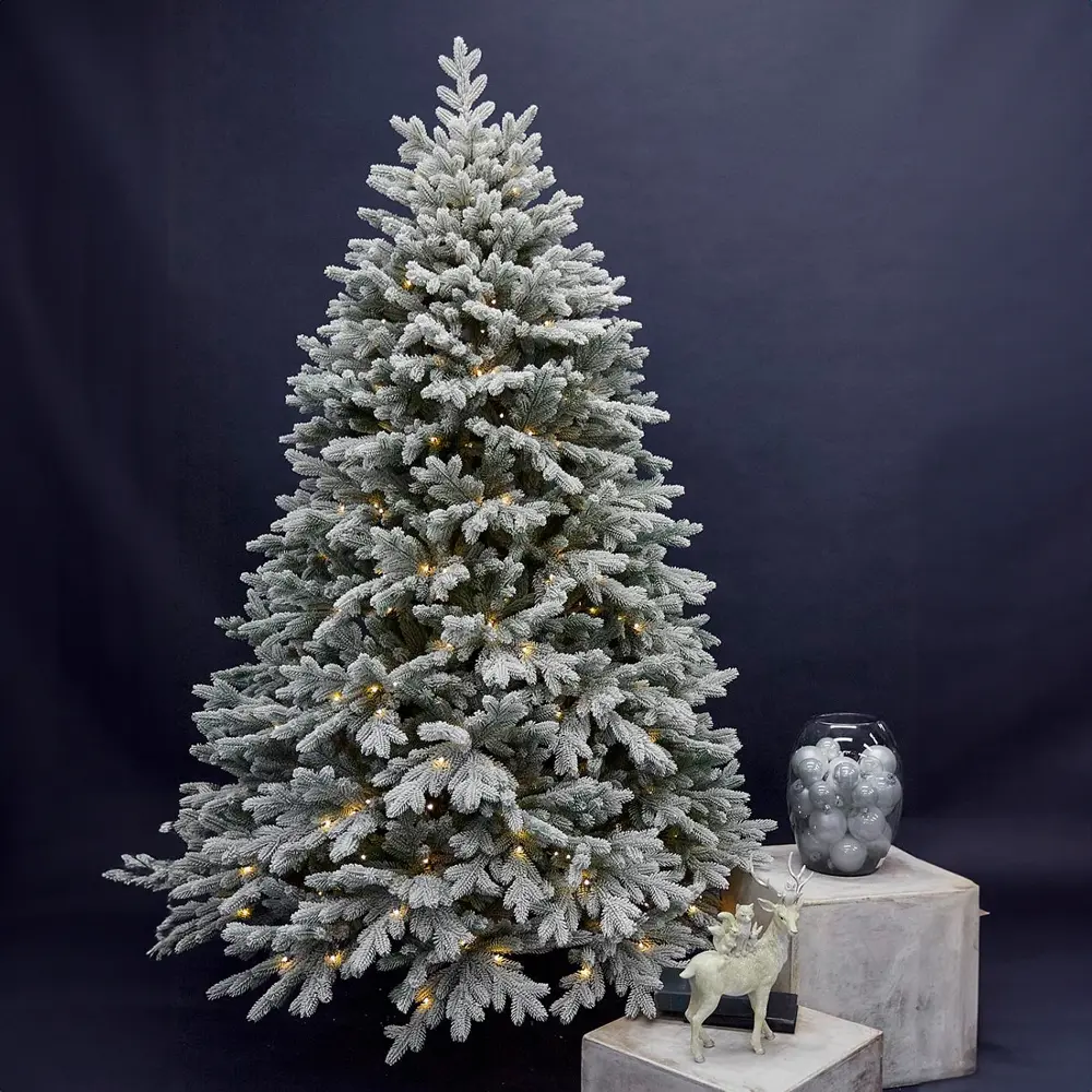 Фото 8 Ель новогодняя искусственная Max christmas Версальская заснеженная 240 см цвет белый Фото 8 Ель новогодняя искусственная Max christmas Версальская заснеженная 240 см цвет белый