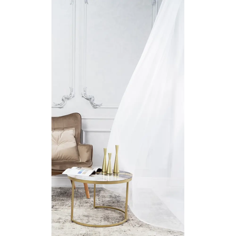 Фото Тюль на ленте Legrand 500x260 см полиэстер цвет белый 58128988 Фото Тюль на ленте Legrand 500x260 см полиэстер цвет белый 58128988