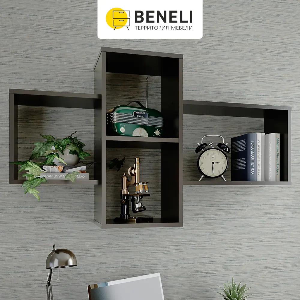Фото 6 Полка Beneli 112.5x24 см ЛДСП цвет дуб феррара