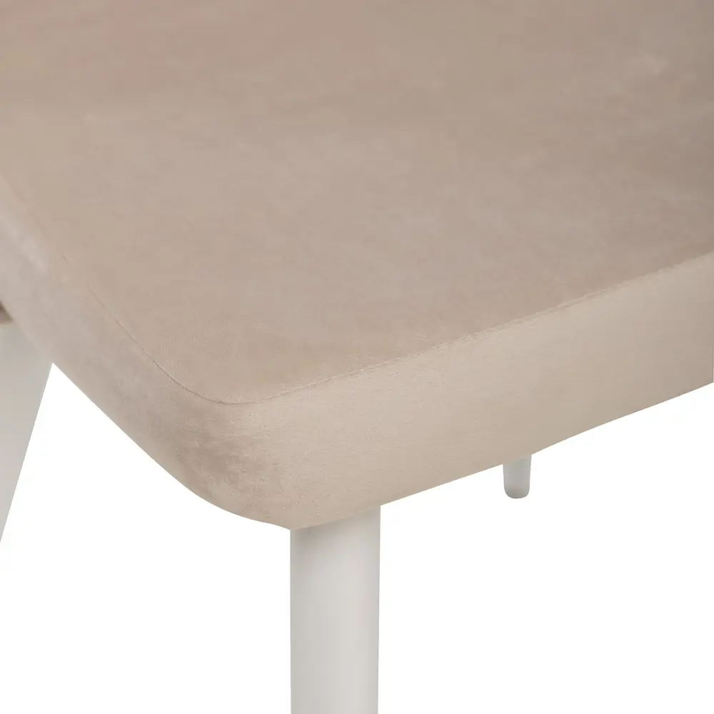 Фото 4 Стул Leset Эби люкс 47х93.5х58 см велюр цвет белый/платина Фото 4 Стул Leset Эби люкс 47х93.5х58 см велюр цвет белый/платина