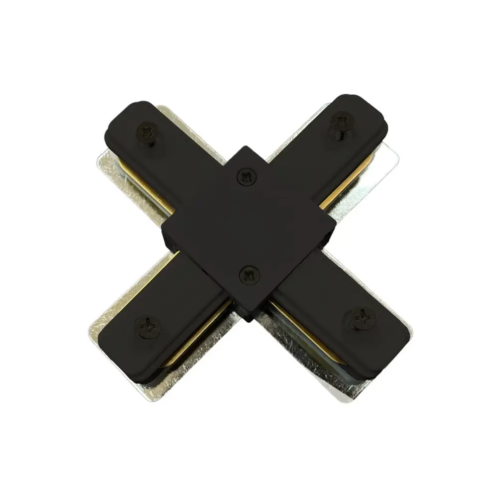 Фото Коннектор Wertmark Wte.l5.60.x10 х-образный жесткий для соединения трековых шинопроводов встраиваемых однофазных цвет черный Фото Коннектор Wertmark Wte.l5.60.x10 х-образный жесткий для соединения трековых шинопроводов встраиваемых однофазных цвет черный