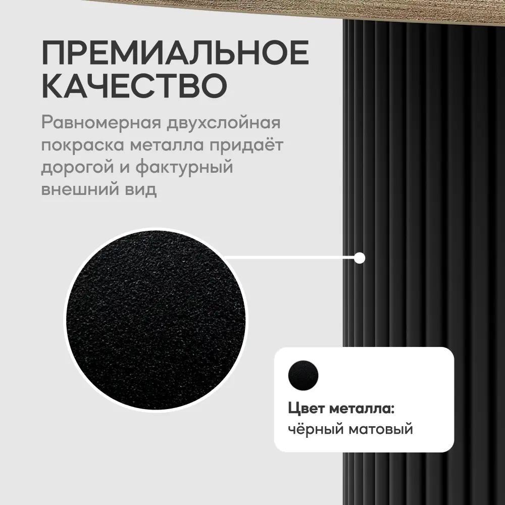 Фото 3 Кухонный стол круглый Genglass Trubis wood 120x120 см черным подстольем ЛДСП цвет орех Фото 3 Кухонный стол круглый Genglass Trubis wood 120x120 см черным подстольем ЛДСП цвет орех