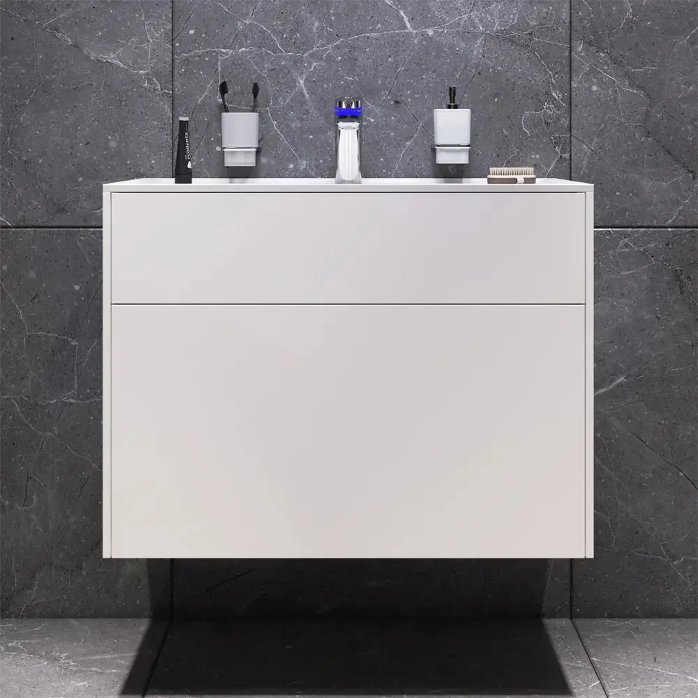 Фото 7 Тумба под раковину подвесная AM.PM INSPIRE V2.0 M50AFHX1003EGM 100 см, 3 ящика, push-to-open Фото 7 Тумба под раковину подвесная AM.PM INSPIRE V2.0 M50AFHX1003EGM 100 см, 3 ящика, push-to-open