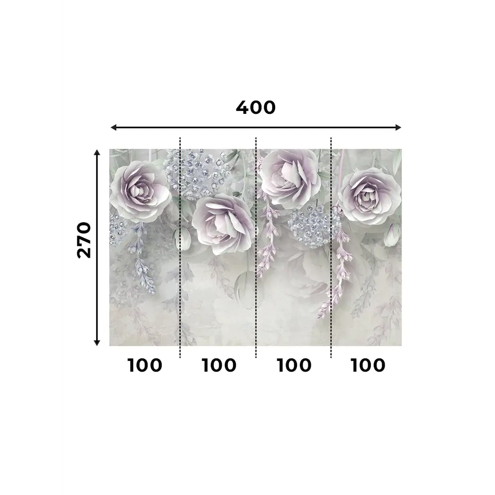 Фото 3 Фотообои флизелиновые Homepick Cvety 100x270 см Фото 3 Фотообои флизелиновые Homepick Cvety 100x270 см