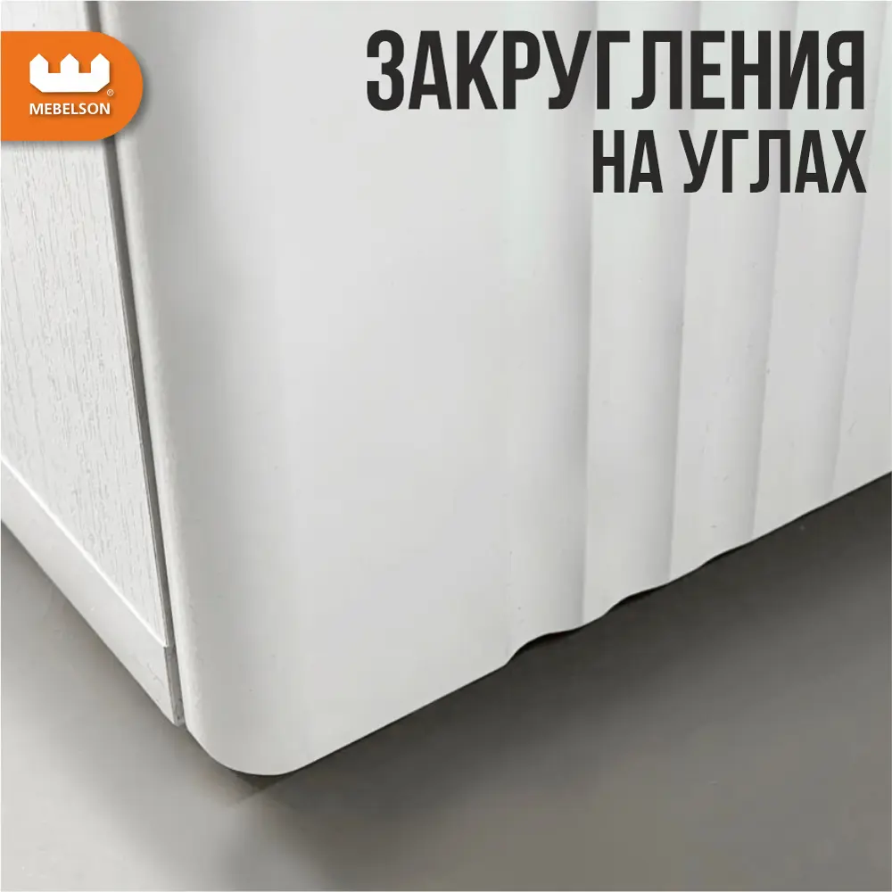 Фото 5 Шкаф распашной Mebelson Ева 1 дверный 40x210x50 см МДФ с покрытием цвет белое дерево/белый матовый Фото 5 Шкаф распашной Mebelson Ева 1 дверный 40x210x50 см МДФ с покрытием цвет белое дерево/белый матовый
