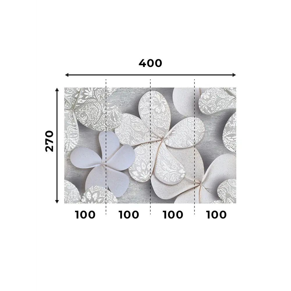 Фото 3 Фотообои флизелиновые Homepick StouneFlowers 100x270 см Фото 3 Фотообои флизелиновые Homepick StouneFlowers 100x270 см