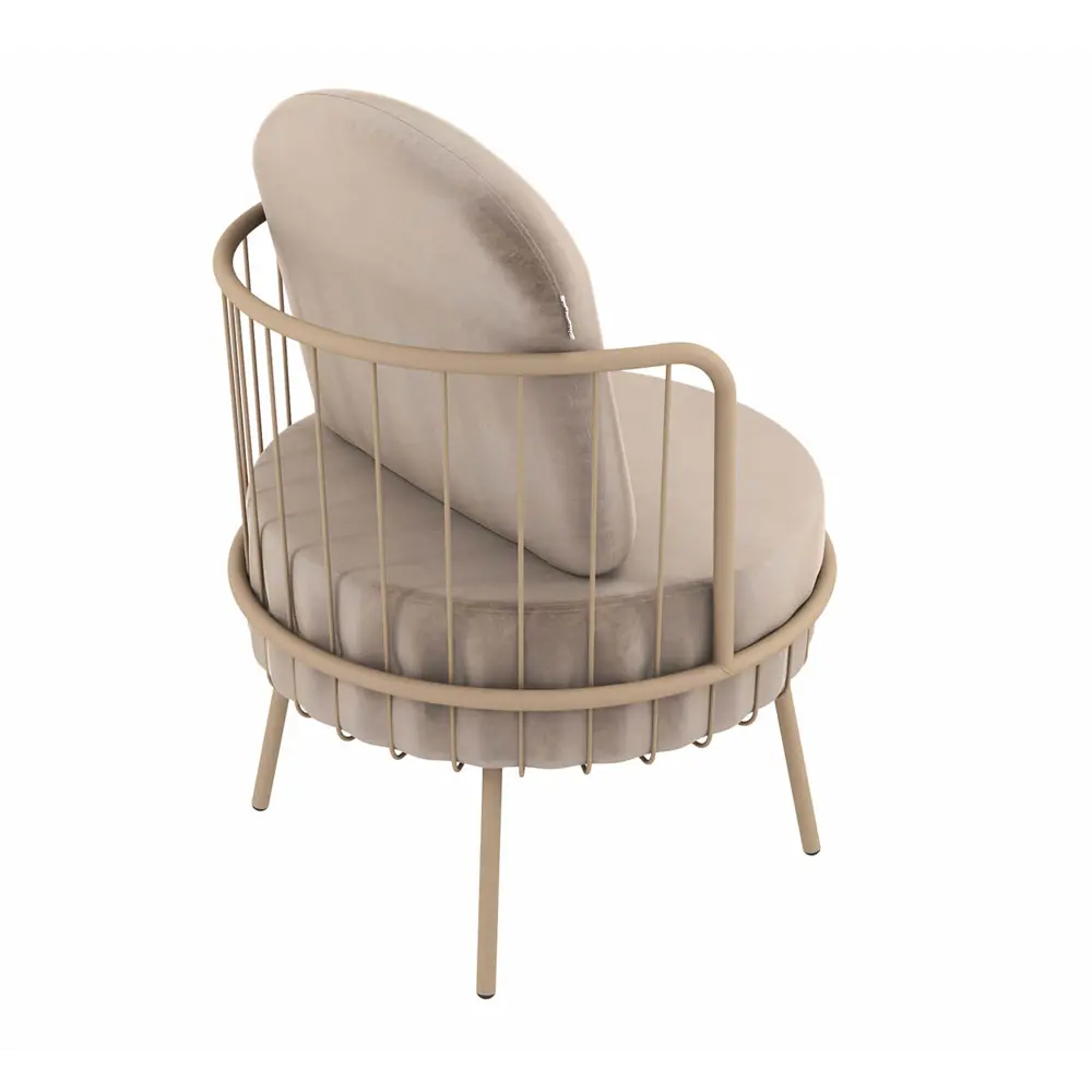 Фото 3 Кресло Sheffilton Sht-ams123 64x90x64 см велюр цвет латте/кофейный Фото 3 Кресло Sheffilton Sht-ams123 64x90x64 см велюр цвет латте/кофейный