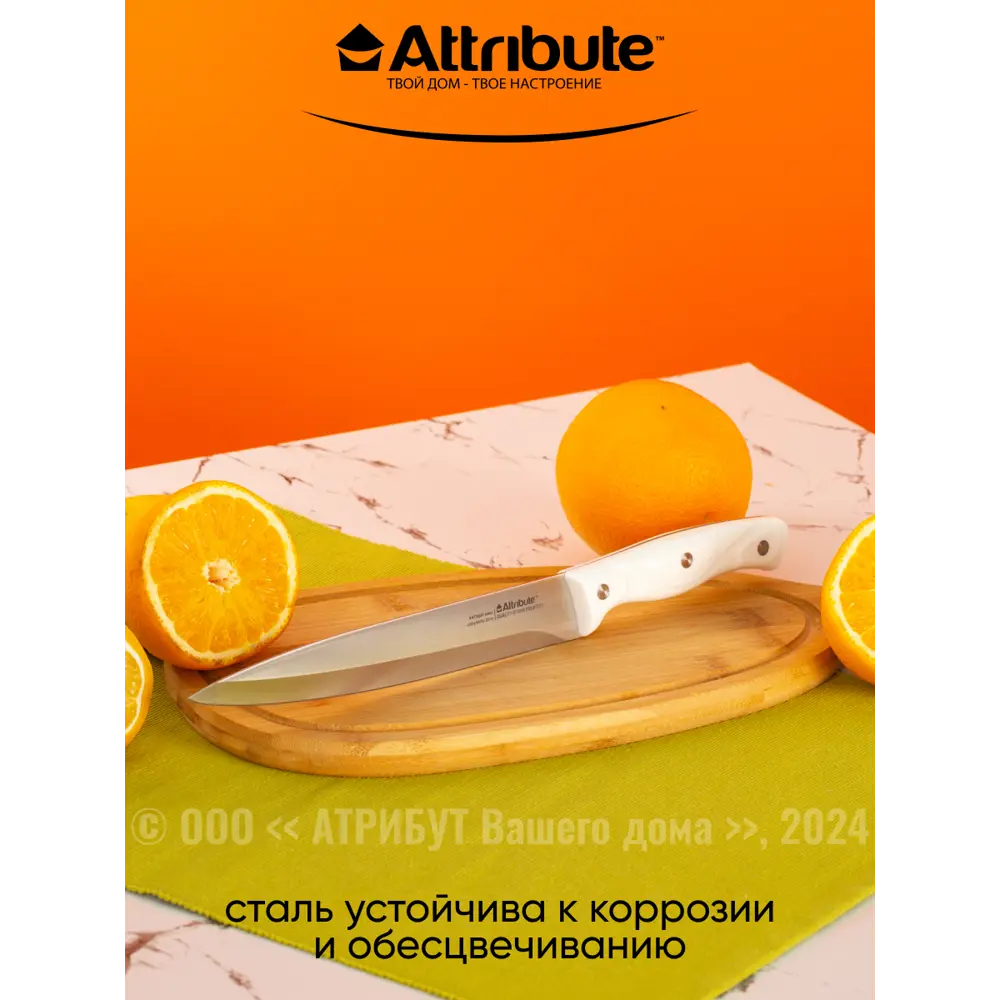 Фото 5 Нож универсальный Antique Attribute лезвие 20 см цвет белый Фото 5 Нож универсальный Antique Attribute лезвие 20 см цвет белый