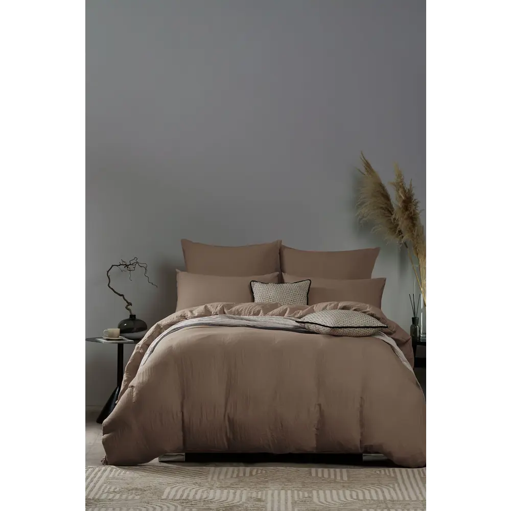 Фото 2 Простыня Sleep ix Юко 90x200 см сатин на резинке цвет коричневый Фото 2 Простыня Sleep ix Юко 90x200 см сатин на резинке цвет коричневый
