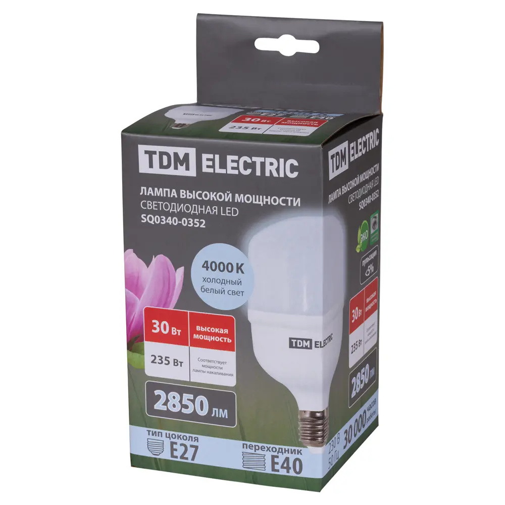 Фото 5 Лампочка светодиодный (led) Tdm electric Sq0340-0352 E27 30 В 4000 Вт круг светлый 560 Лм Фото 5 Лампочка светодиодный (led) Tdm electric Sq0340-0352 E27 30 В 4000 Вт круг светлый 560 Лм