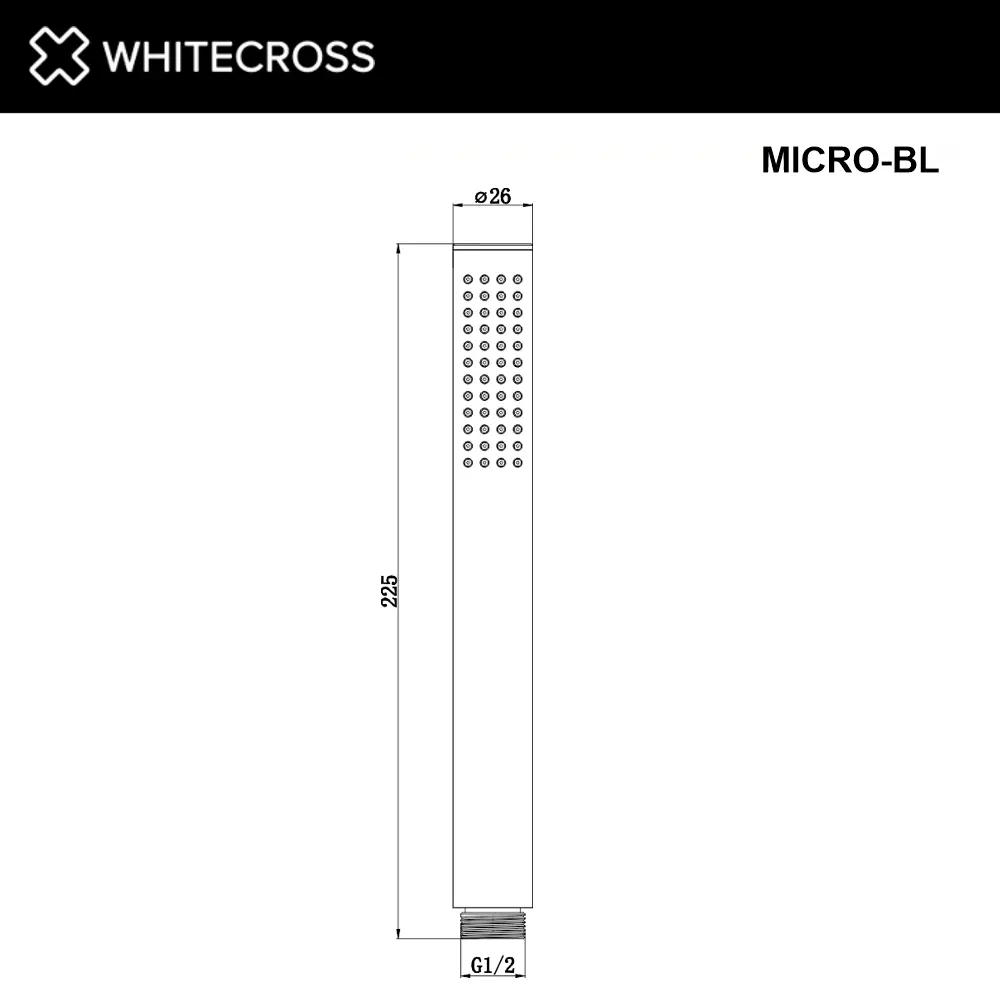 Фото 3 Лейка для душа WHITECROSS MICRO-BL цвет черный матовый Фото 3 Лейка для душа WHITECROSS MICRO-BL цвет черный матовый