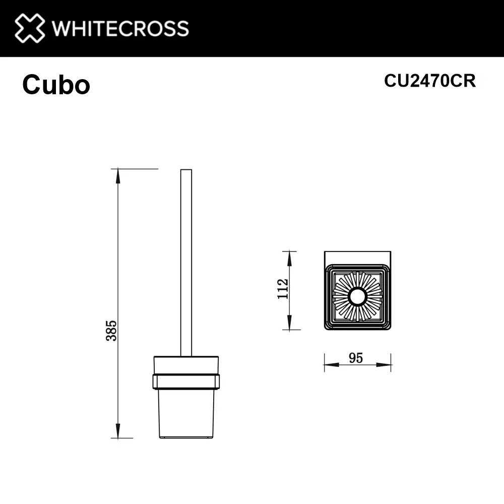 Фото 2 Ершик для унитаза подвесной WHITECROSS CUBO CU2470CR цвет хром Фото 2 Ершик для унитаза подвесной WHITECROSS CUBO CU2470CR цвет хром