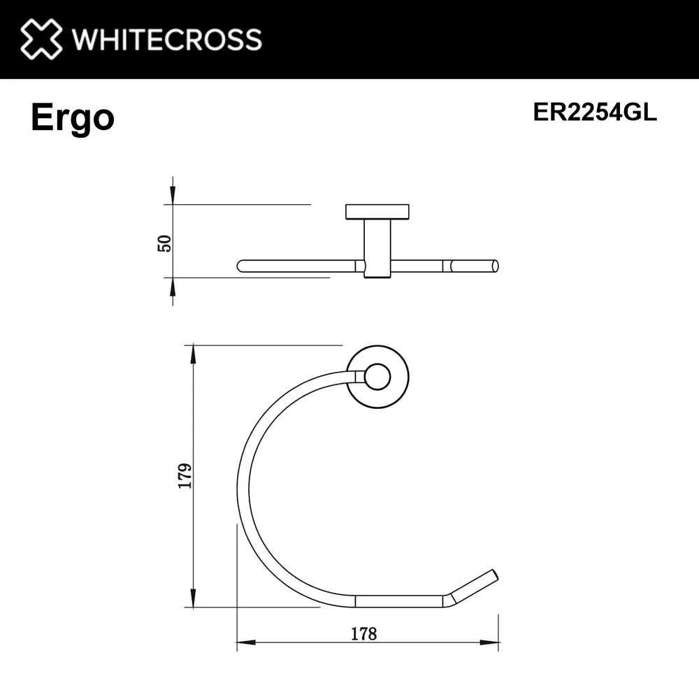 Фото 2 Держатель для полотенец Whitecross ER2254GL 17.8см цвет жёлтый/золотой Фото 2 Держатель для полотенец Whitecross ER2254GL 17.8см цвет жёлтый/золотой