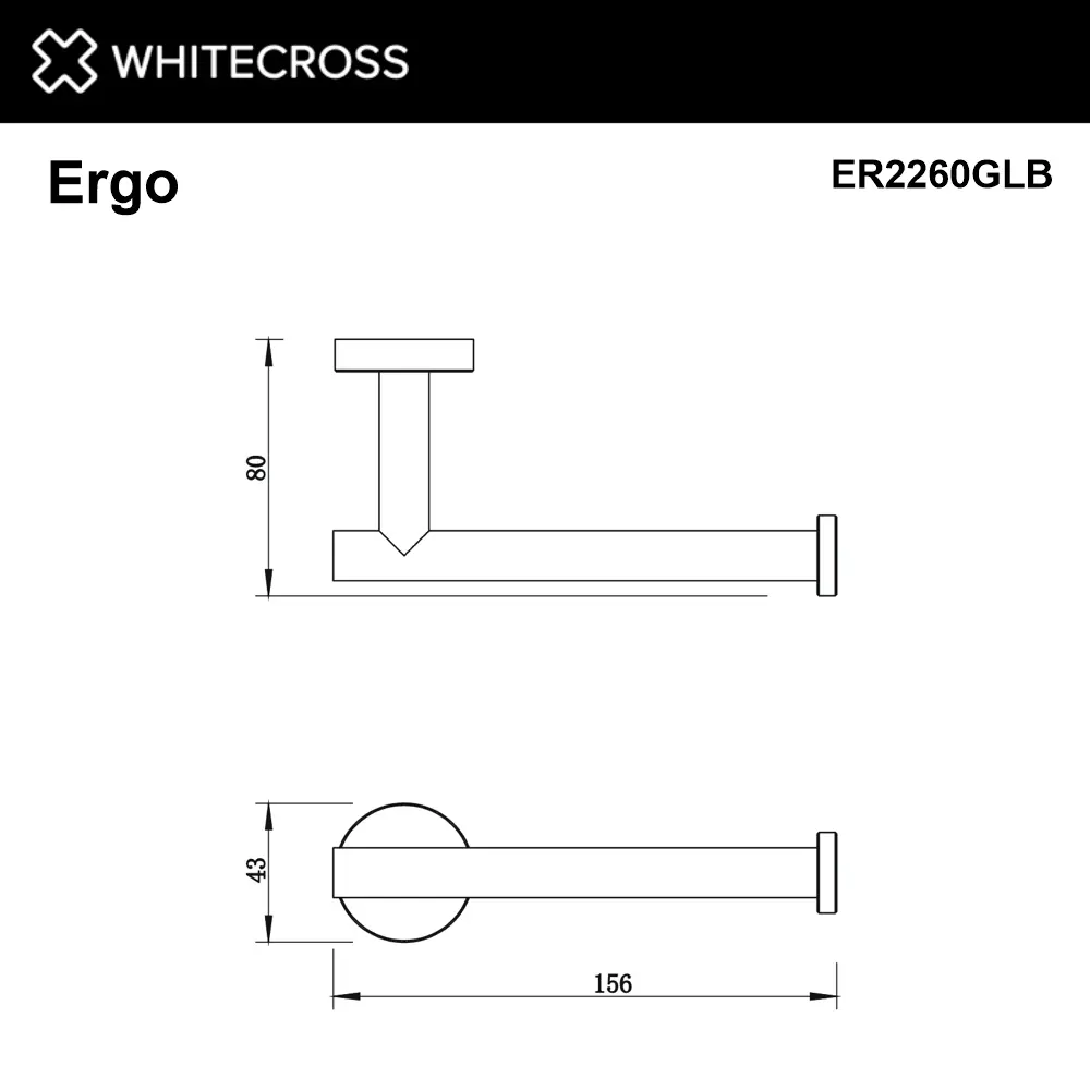 Фото 2 Держатель для туалетной бумаги подвесной WHITECROSS ERGO ER2260GLB цвет брашированное золото Фото 2 Держатель для туалетной бумаги подвесной WHITECROSS ERGO ER2260GLB цвет брашированное золото