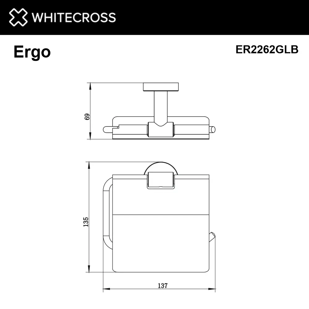 Фото 2 Держатель для туалетной бумаги подвесной WHITECROSS ERGO ER2262GLB цвет брашированное золото Фото 2 Держатель для туалетной бумаги подвесной WHITECROSS ERGO ER2262GLB цвет брашированное золото