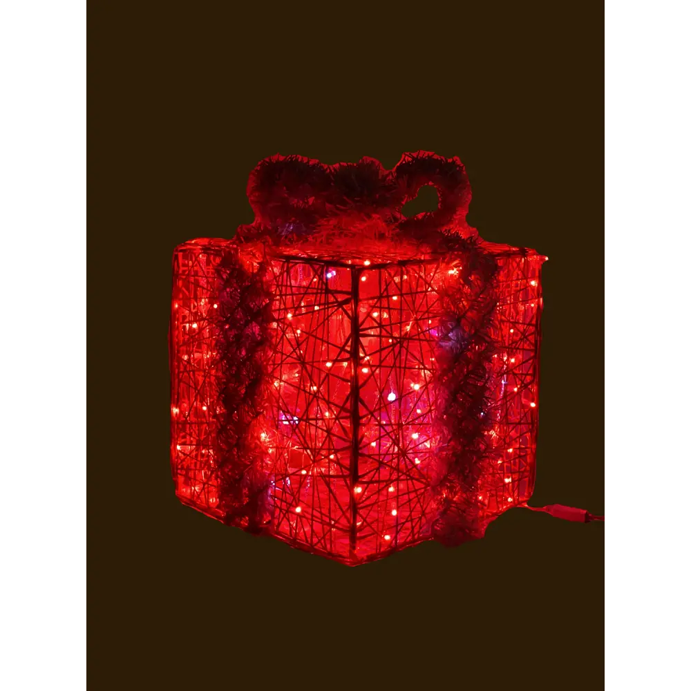 Фото 12 Электрическая светящиеся фигура Подарок 100 LED 50x50x50 см теплый белый свет Фото 12 Электрическая светящиеся фигура Подарок 100 LED 50x50x50 см теплый белый свет
