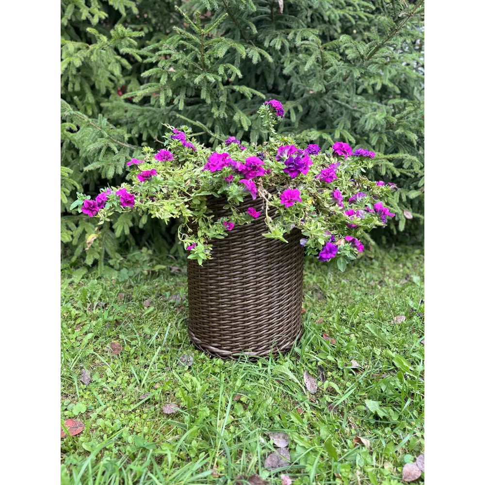 Фото 4 Кашпо 0065579 d 37 см 55 см 32 л искусственный ротанг коричневый Фото 4 Кашпо 0065579 d 37 см 55 см 32 л искусственный ротанг коричневый