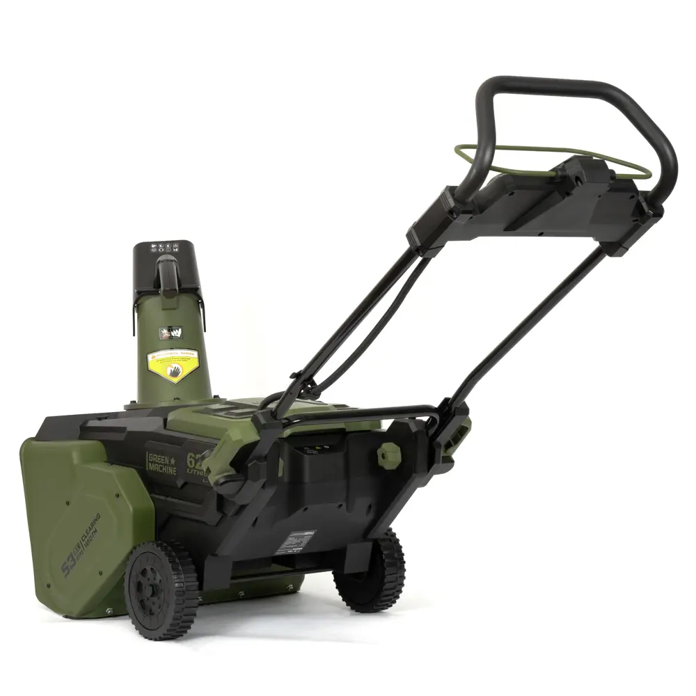 Фото 2 Снегоуборщик аккумуляторный бесщёточный Green machine GM921301 53 см 63 В АКБ и ЗУ не в комплекте Фото 2 Снегоуборщик аккумуляторный бесщёточный Green machine GM921301 53 см 63 В АКБ и ЗУ не в комплекте