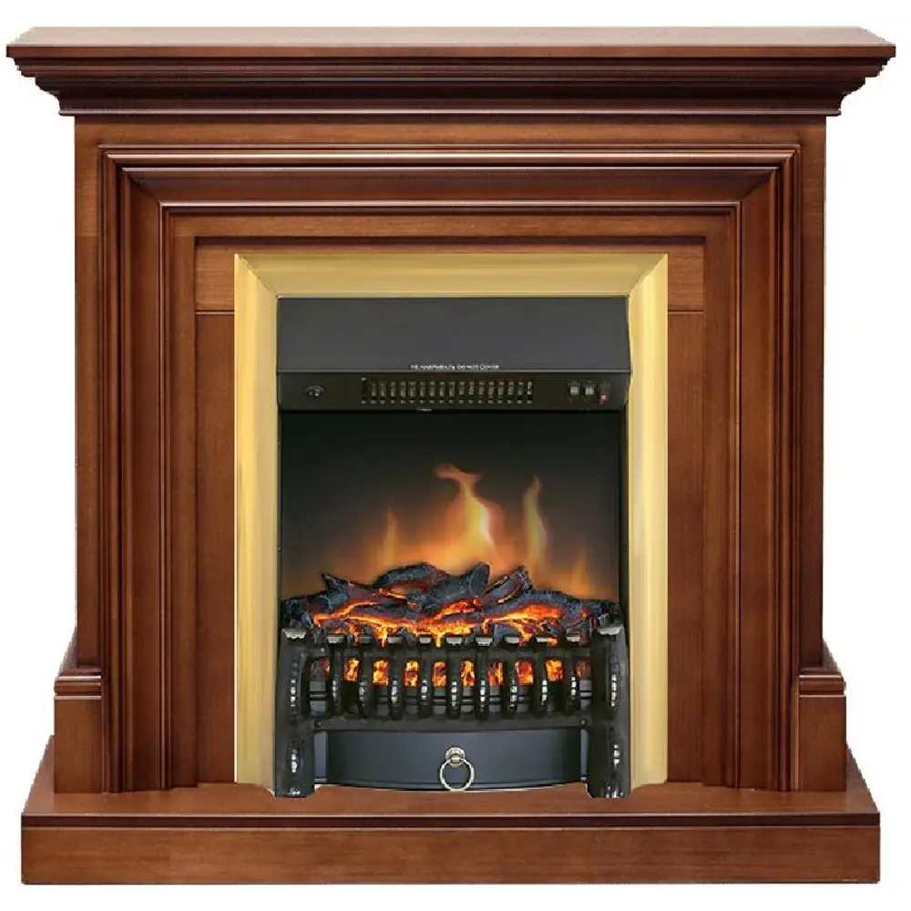 Фото Каминокомплект Royal Flame Bradford STD Fobos FX Brass 1.5 кВт цвет орех Фото Каминокомплект Royal Flame Bradford STD Fobos FX Brass 1.5 кВт цвет орех